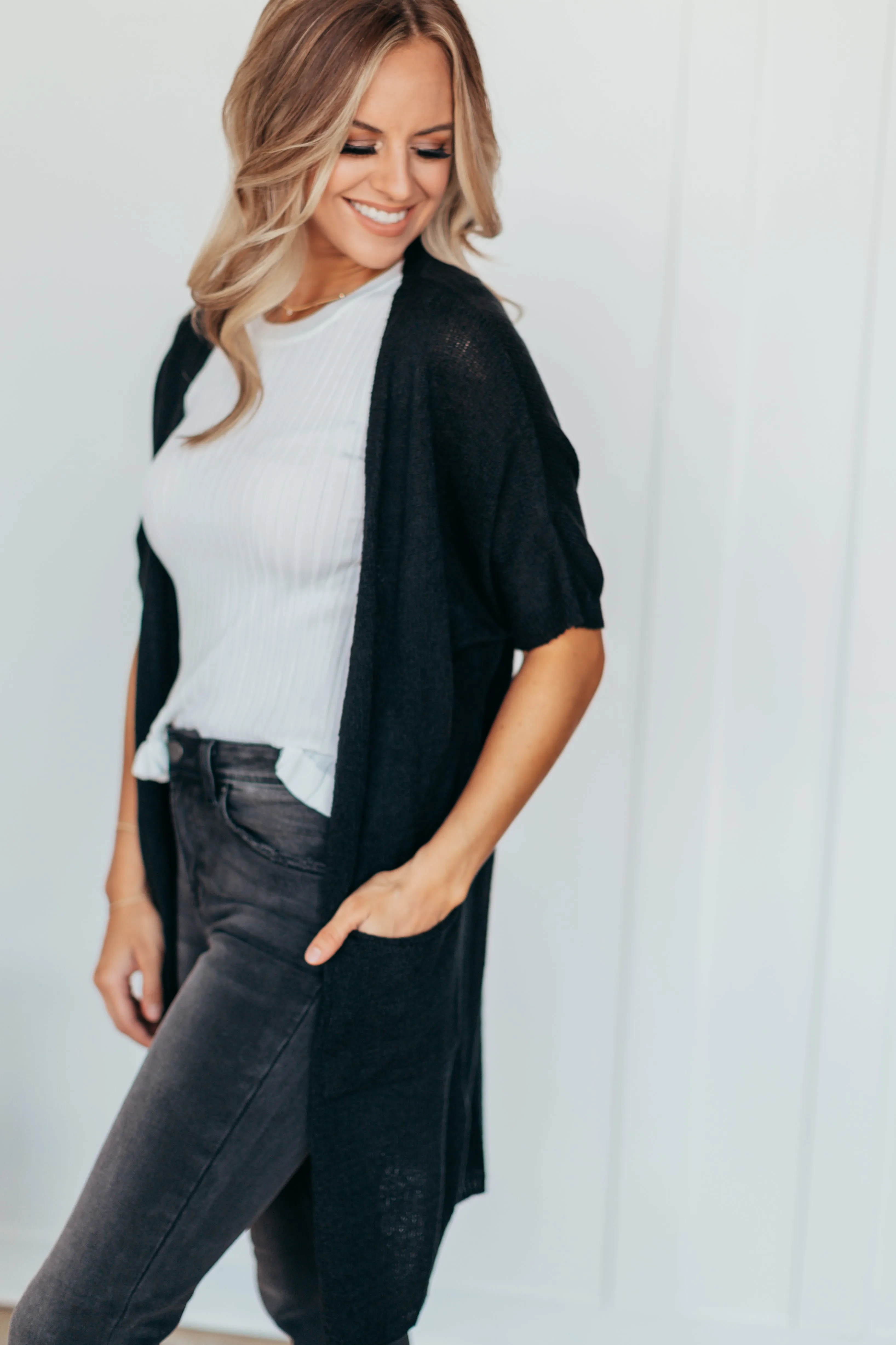 Cait Dolman Half Sleeve Cardigan - 3 Colors
