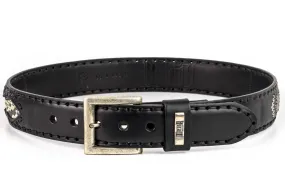 Cow leather belt + black python 223