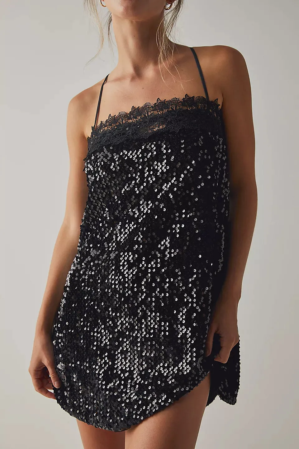 Free People That Girl Sequin Slip
