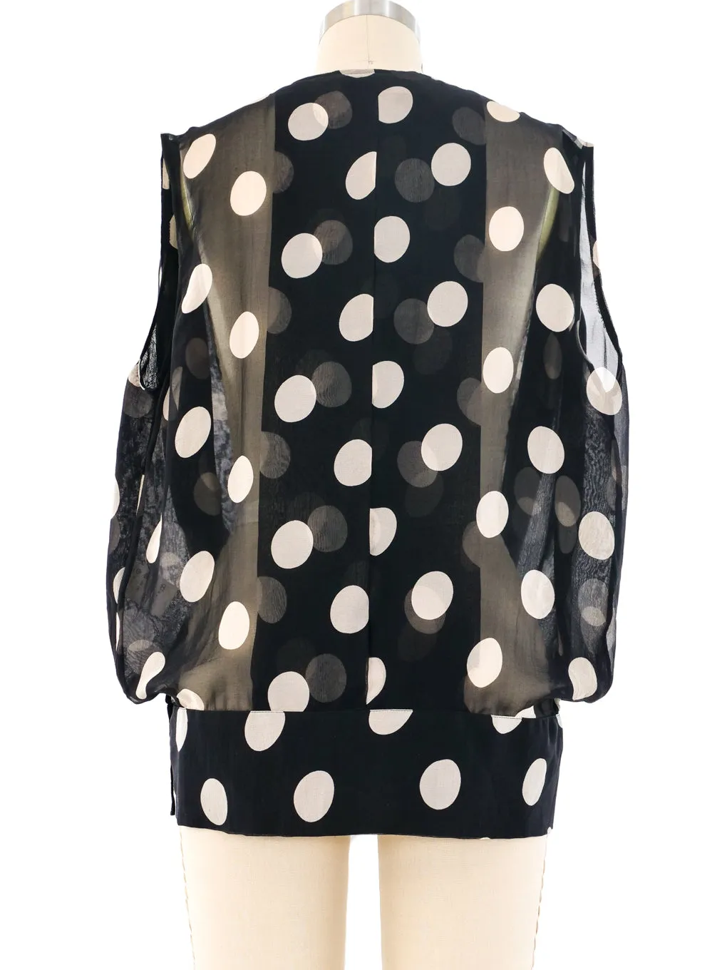 Gianfranco Ferre Polka Dot Silk Blouse