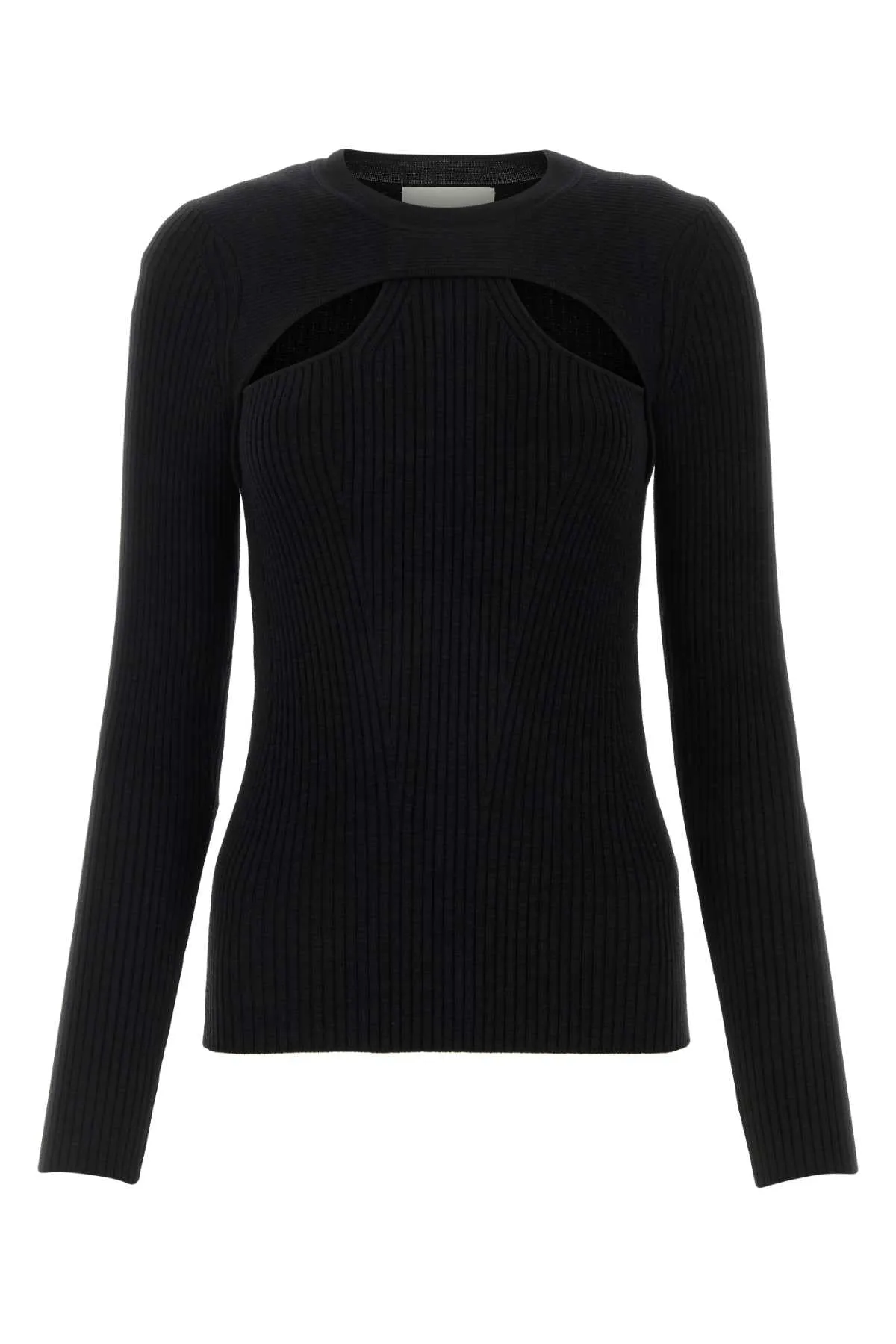 Isabel Marant Black Stretch Wool Blend Zana Top