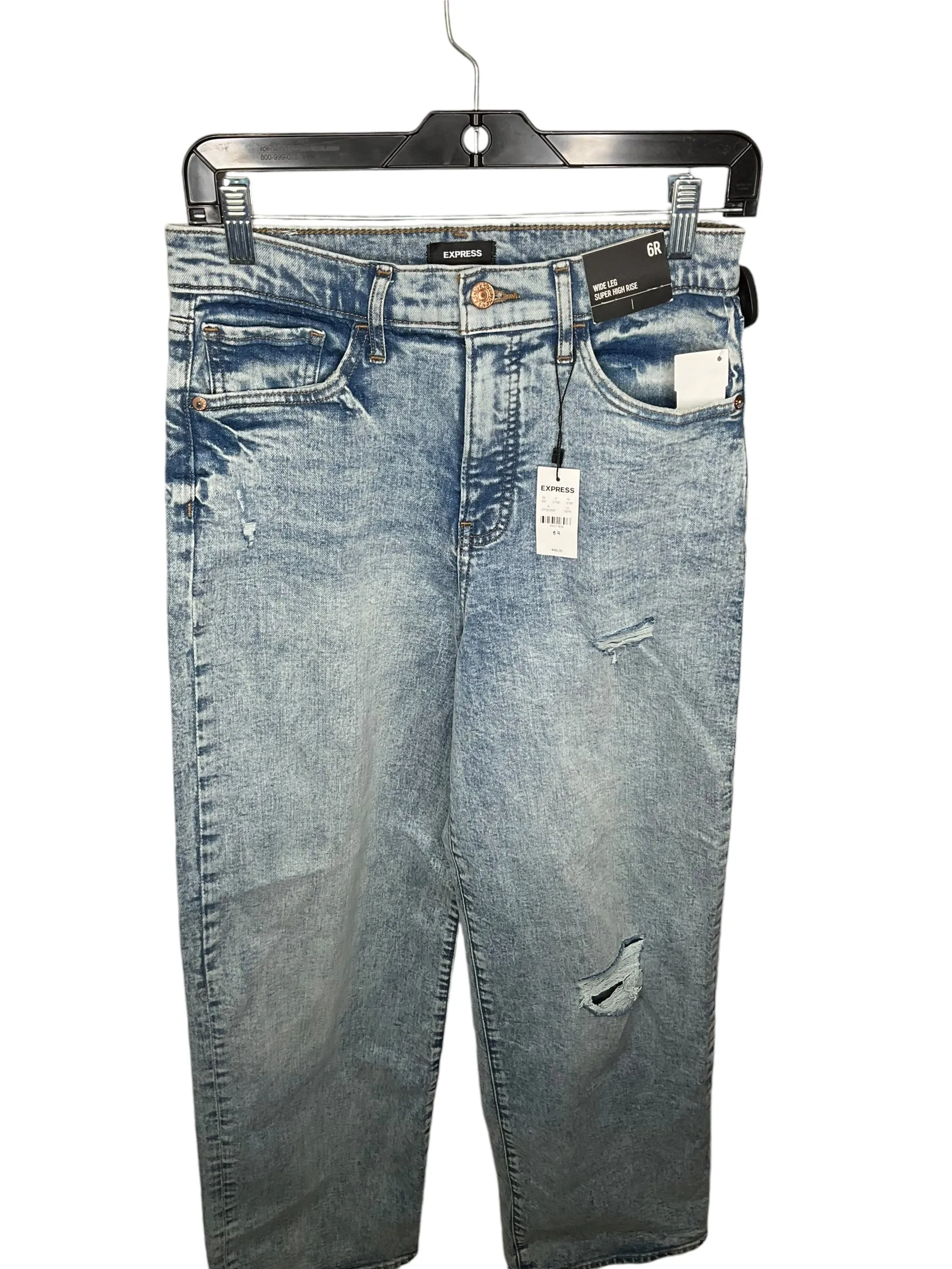 Jeans Boyfriend By Express In Blue, Size: 6