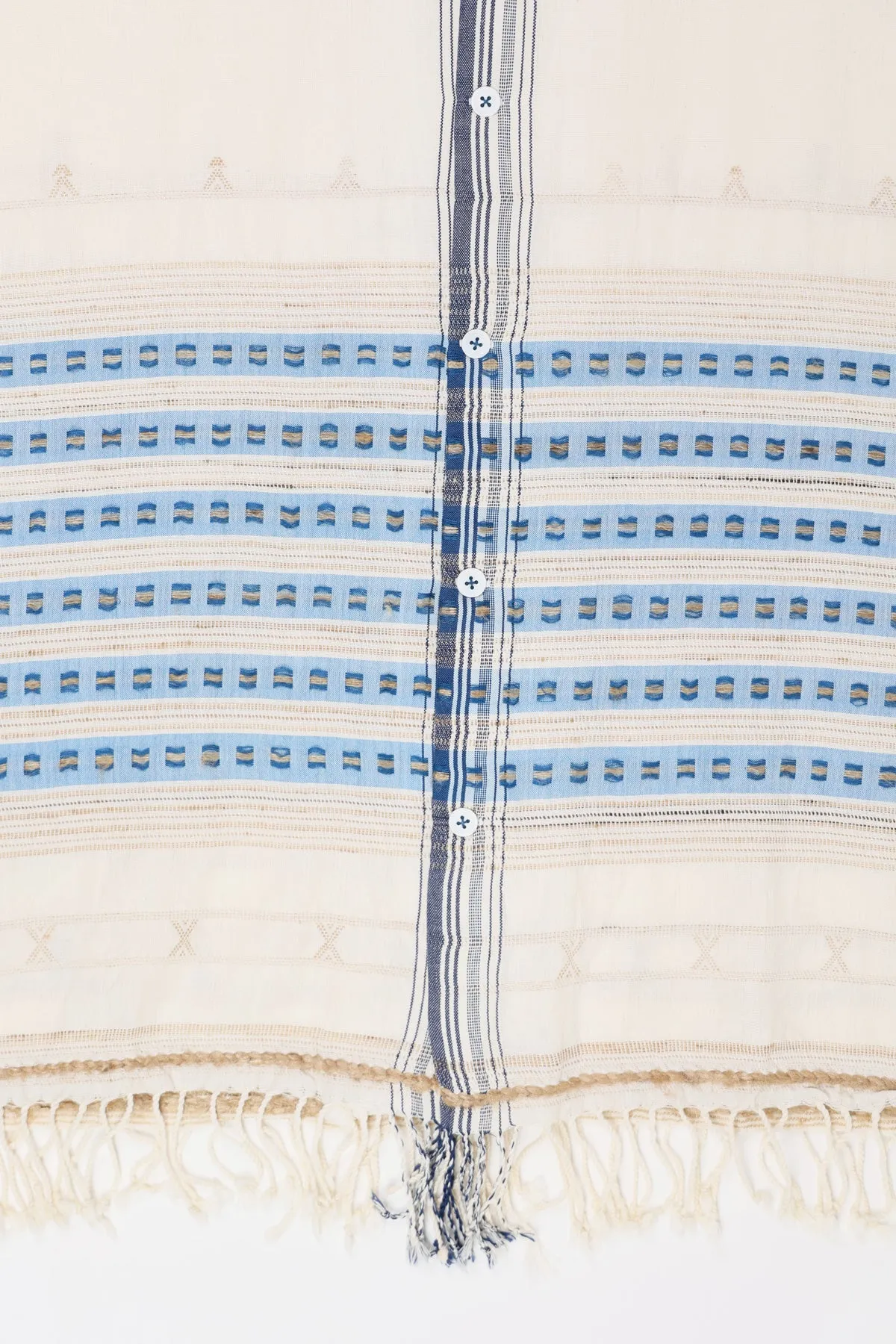 Kutch Scarf Tassle Shirt - Off-White