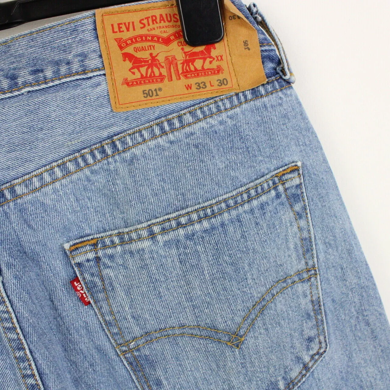 Mens LEVIS 501 Jeans Light Blue | W33 L28