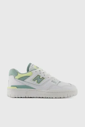 New Balance Sneakers 550 Pelle Bianco/Verde