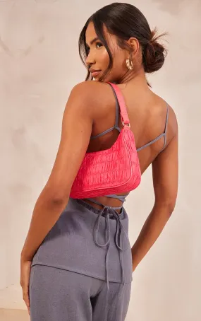 Pink Ruched Row Shoulder Bag | Accessories