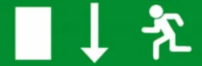 running man arrow down