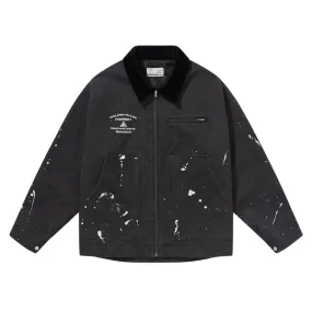 Splash Ink Embroidered Loose Jacket
