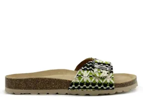 thies 1856 Strap Sandal Eco Boho Green