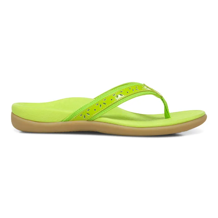 Womens Vionic Casandra Toe Post Sandal Lime