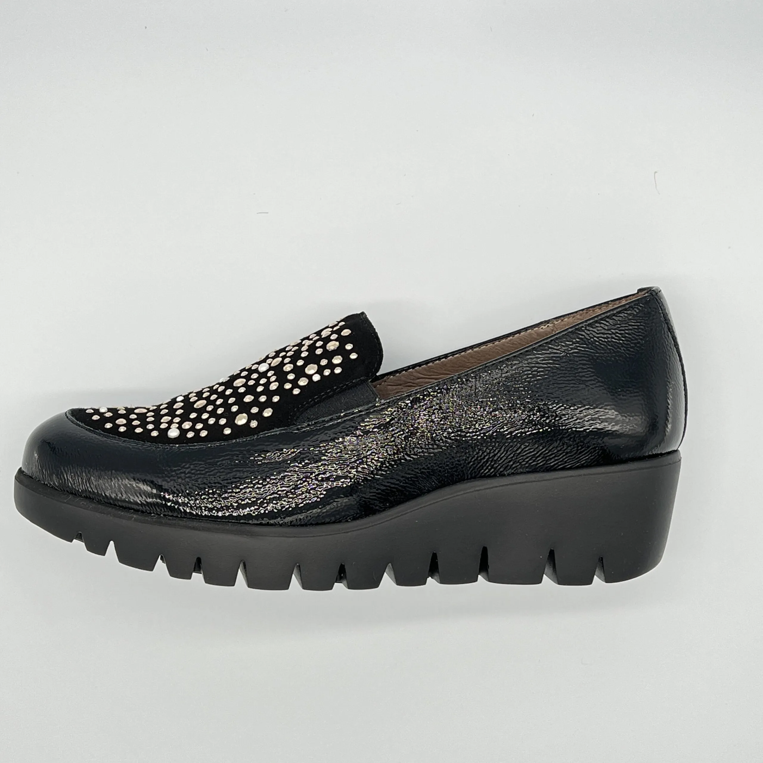 Wonders Slip On Wedge - Black - Gillanders.ie Town & Country Clothing