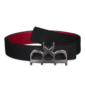YVES BELT WOMEN BLACK GUN METAL