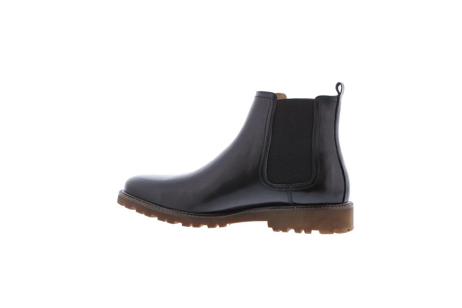 Zanzara Zale ZZ1728B Mens Black Leather Slip On Chelsea Boots